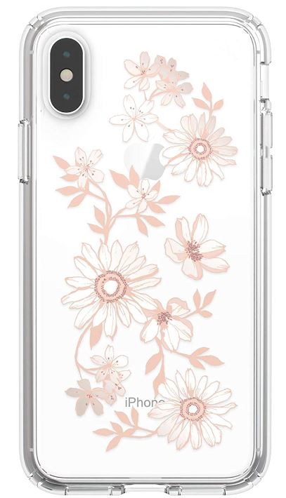Clear with Floral IPhone X case