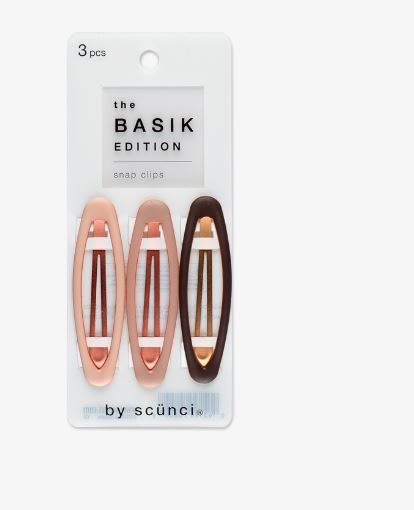 Scunci Basik Edition Snap Clips 3 each