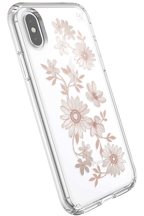 Clear with Floral IPhone X case