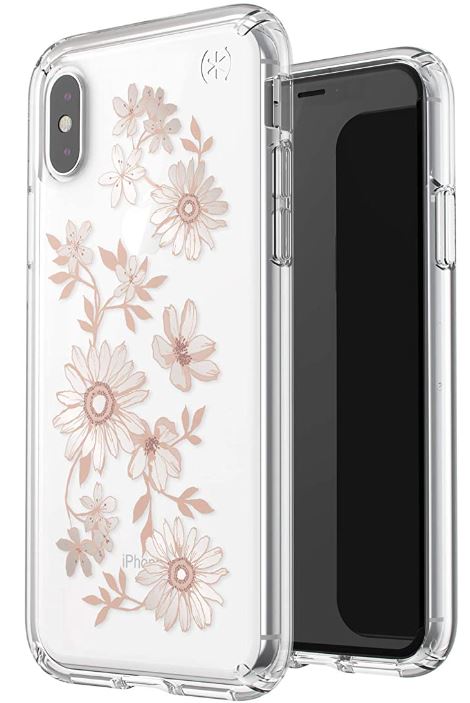 Clear with Floral IPhone X case